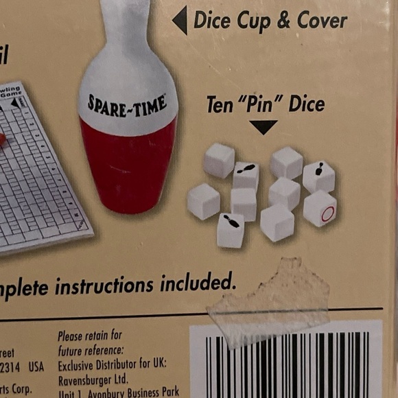 Spare Time Bowling Game - Played with Dice - Scores Like Bowling! New Sealed - Picture 6 of 6
